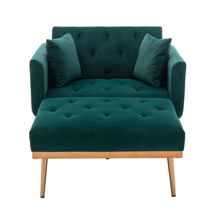 Everly Quinn 40.94'' Wide Tufted Velvet Lounge Chair & Reviews | Wayfair